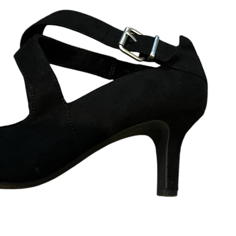 Rockport Women's Black Suede Strappy Heels women's 8.5 EUC like new - Picture 5 of 7